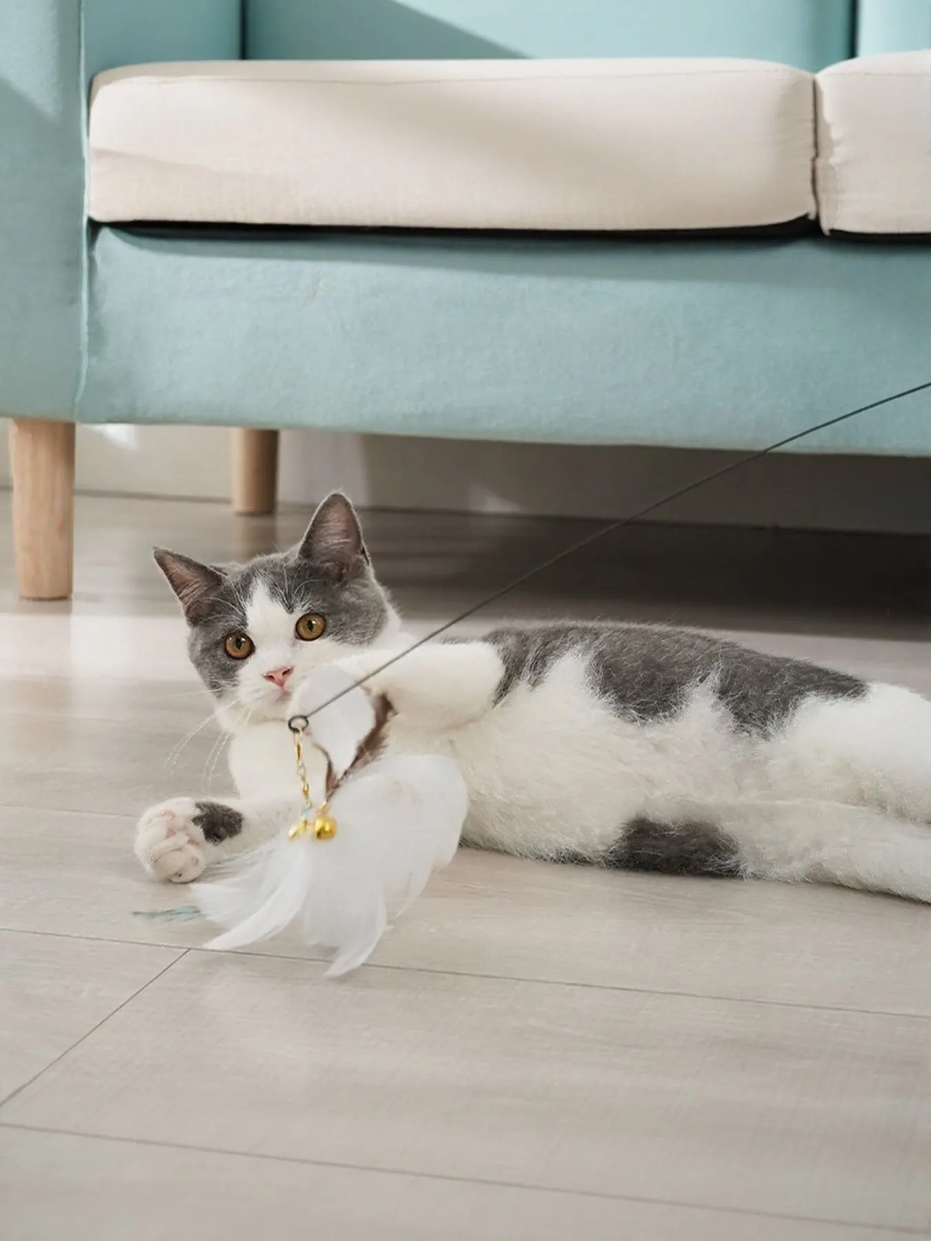 Interactive Feather Teaser Cat Wand Toy